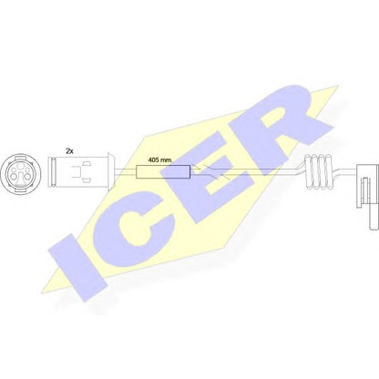 Zdjęcie Styk ostrzegwaczy, zużycie okładzin hamulcowych ICER 610236EC