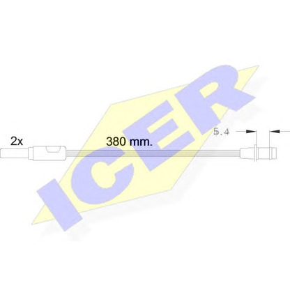 Фото Сигнализатор, износ тормозных колодок ICER 610244EC