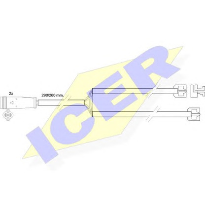 Photo Warning Contact, brake pad wear ICER 610335EC