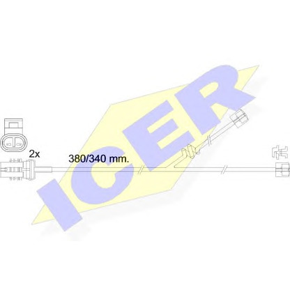 Фото Сигнализатор, износ тормозных колодок ICER 610356EC