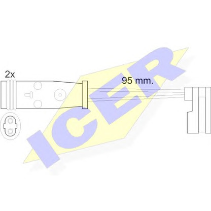 Photo Warning Contact, brake pad wear ICER 610370EC