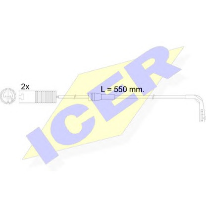 Фото Сигнализатор, износ тормозных колодок ICER 610388EC