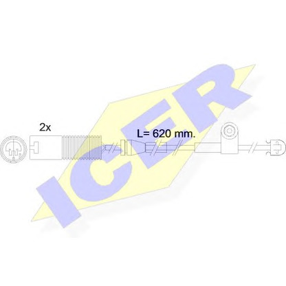 Photo Warning Contact, brake pad wear ICER 610396EC