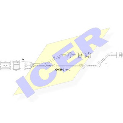 Photo Warning Contact, brake pad wear ICER 610423EC