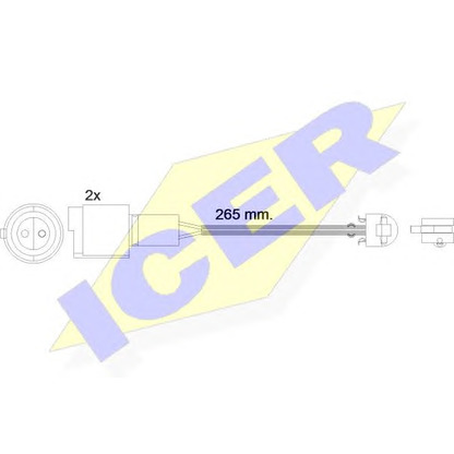 Photo Warning Contact, brake pad wear ICER 610427EC