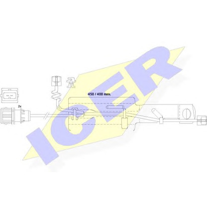 Photo Warning Contact, brake pad wear ICER 610430EC