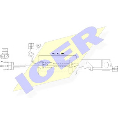 Photo Warning Contact, brake pad wear ICER 610433EC