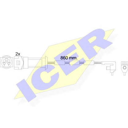 Photo Warning Contact, brake pad wear ICER 610450EC