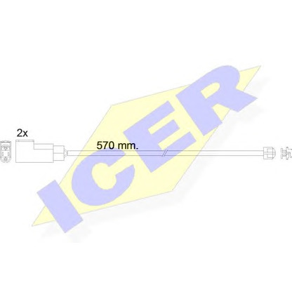 Foto Contacto de aviso, desgaste de los frenos ICER 610463EC