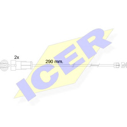 Foto Contacto de aviso, desgaste de los frenos ICER 610468EC