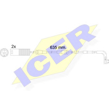 Foto Contacto de aviso, desgaste de los frenos ICER 610474EC