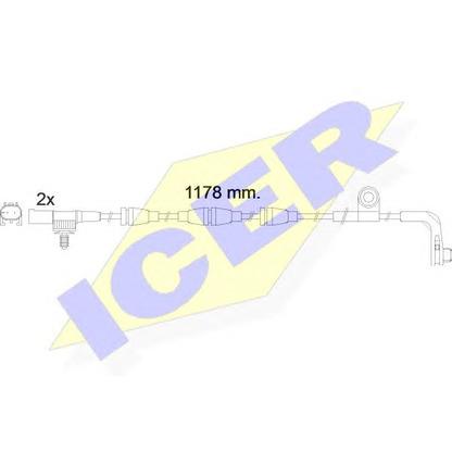 Фото Сигнализатор, износ тормозных колодок ICER 610481EC