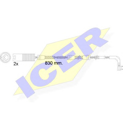 Zdjęcie Styk ostrzegwaczy, zużycie okładzin hamulcowych ICER 610503EC