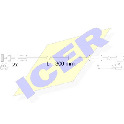 Photo Warning Contact, brake pad wear ICER 610504EC