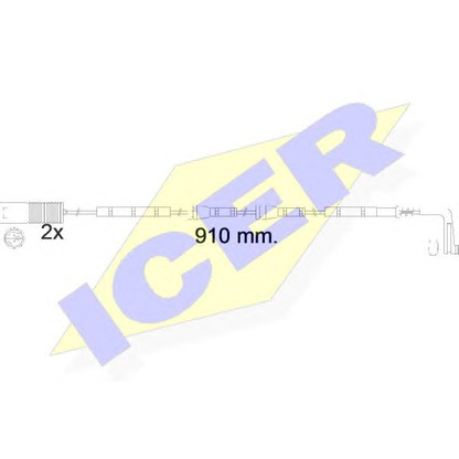 Фото Сигнализатор, износ тормозных колодок ICER 610540EC