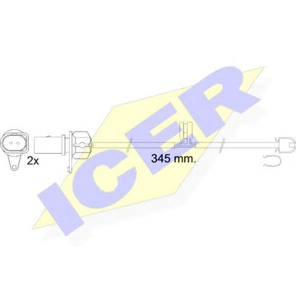 Фото Датчик, износ тормозных колодок ICER 610544EC