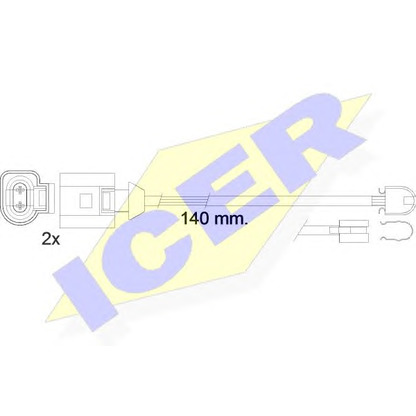 Фото Сигнализатор, износ тормозных колодок ICER 610547EC