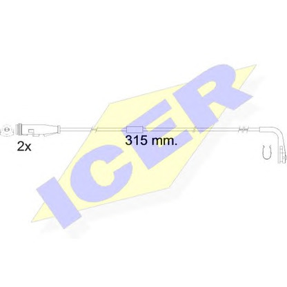 Фото Сигнализатор, износ тормозных колодок ICER 610549EC