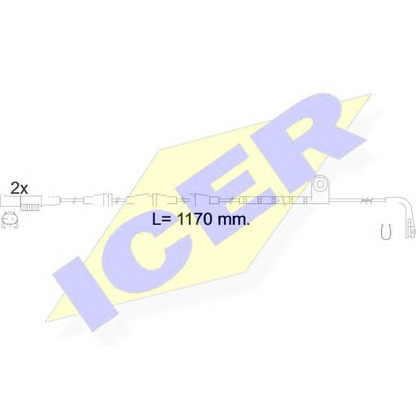 Photo Warning Contact, brake pad wear ICER 610550EC