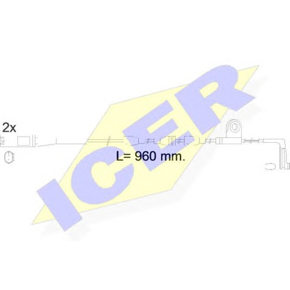 Zdjęcie Styk ostrzegwaczy, zużycie okładzin hamulcowych ICER 610553EC