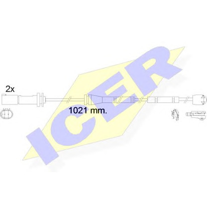 Zdjęcie Styk ostrzegwaczy, zużycie okładzin hamulcowych ICER 610554EC