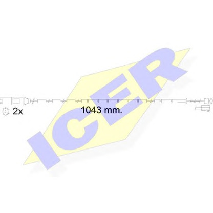 Photo Warning Contact, brake pad wear ICER 610560EC