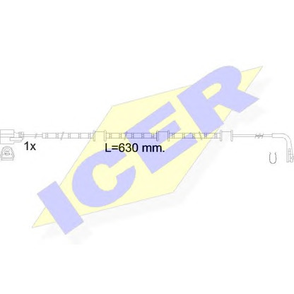 Foto Contacto de aviso, desgaste de los frenos ICER 610591C