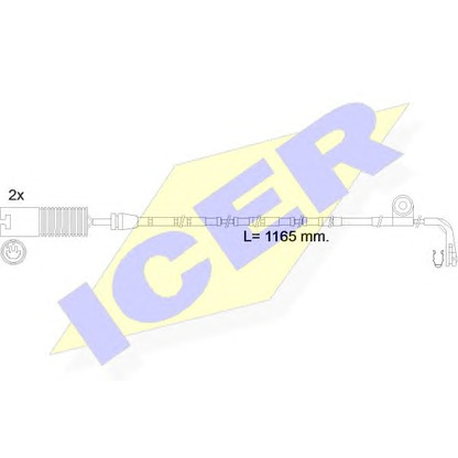 Zdjęcie Styk ostrzegwaczy, zużycie okładzin hamulcowych ICER 610604EC