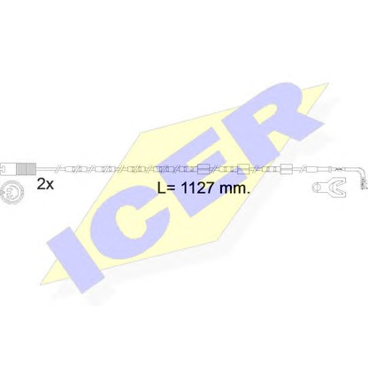 Photo Warning Contact, brake pad wear ICER 610605EC