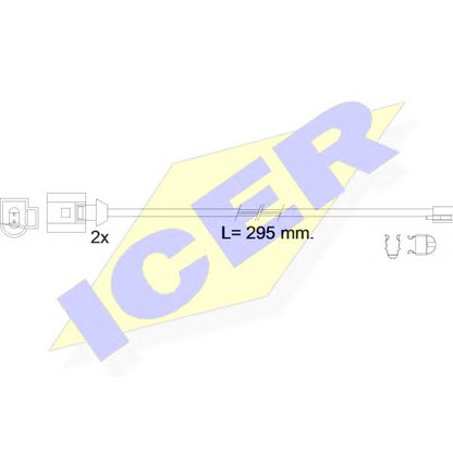 Photo Warning Contact, brake pad wear ICER 610610EC