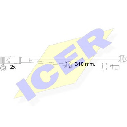 Foto Contacto de aviso, desgaste de los frenos ICER 610613EC