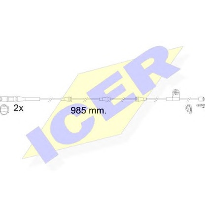 Photo Warning Contact, brake pad wear ICER 610621EC