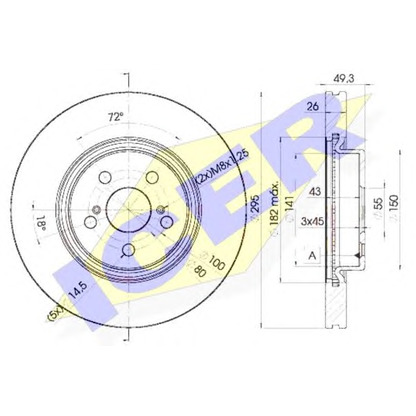 Photo Brake Disc ICER 78BD05052