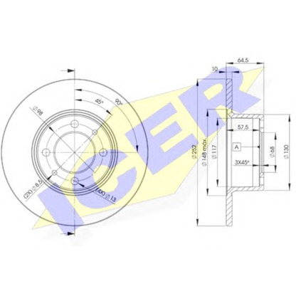 Photo Brake Disc ICER 78BD10702