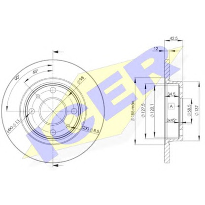 Photo Brake Disc ICER 78BD10712