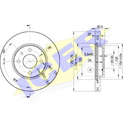 Photo Brake Disc ICER 78BD16502