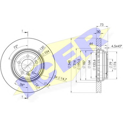 Photo Brake Disc ICER 78BD19732