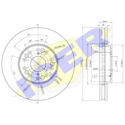 Photo Brake Disc ICER 78BD26112