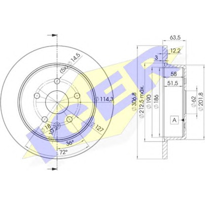 Photo Brake Disc ICER 78BD27902