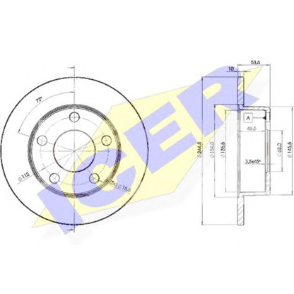 Photo Brake Disc ICER 78BD28002