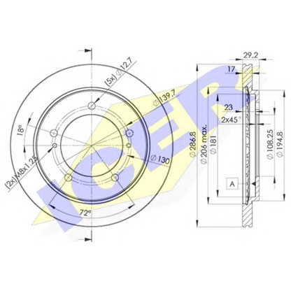 Photo Brake Disc ICER 78BD28632