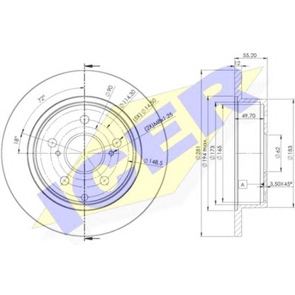 Photo Brake Disc ICER 78BD28822