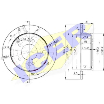 Photo Brake Disc ICER 78BD29052