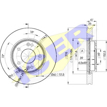 Photo Brake Disc ICER 78BD32902