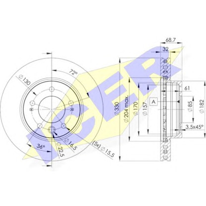 Photo Brake Disc ICER 78BD33271