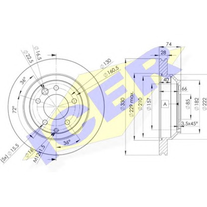 Photo Brake Disc ICER 78BD33282