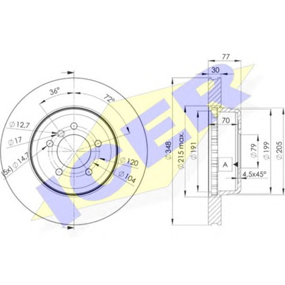 Photo Brake Disc ICER 78BD34022