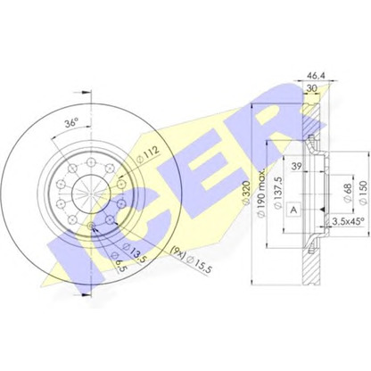 Photo Brake Disc ICER 78BD36152