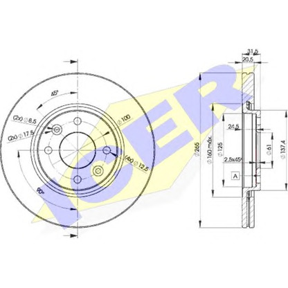 Photo Brake Disc ICER 78BD41932