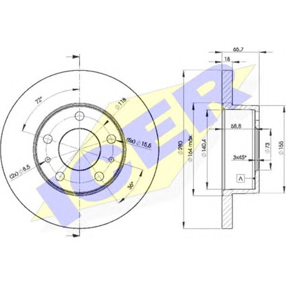 Photo Brake Disc ICER 78BD46802